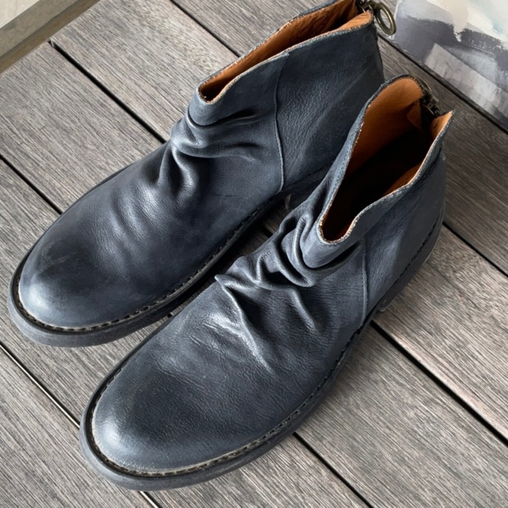 Fiorentini + Baker Elina 21 Dark Gray Leather Boots women’s size 40
